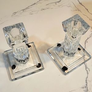 Glass candle sticks